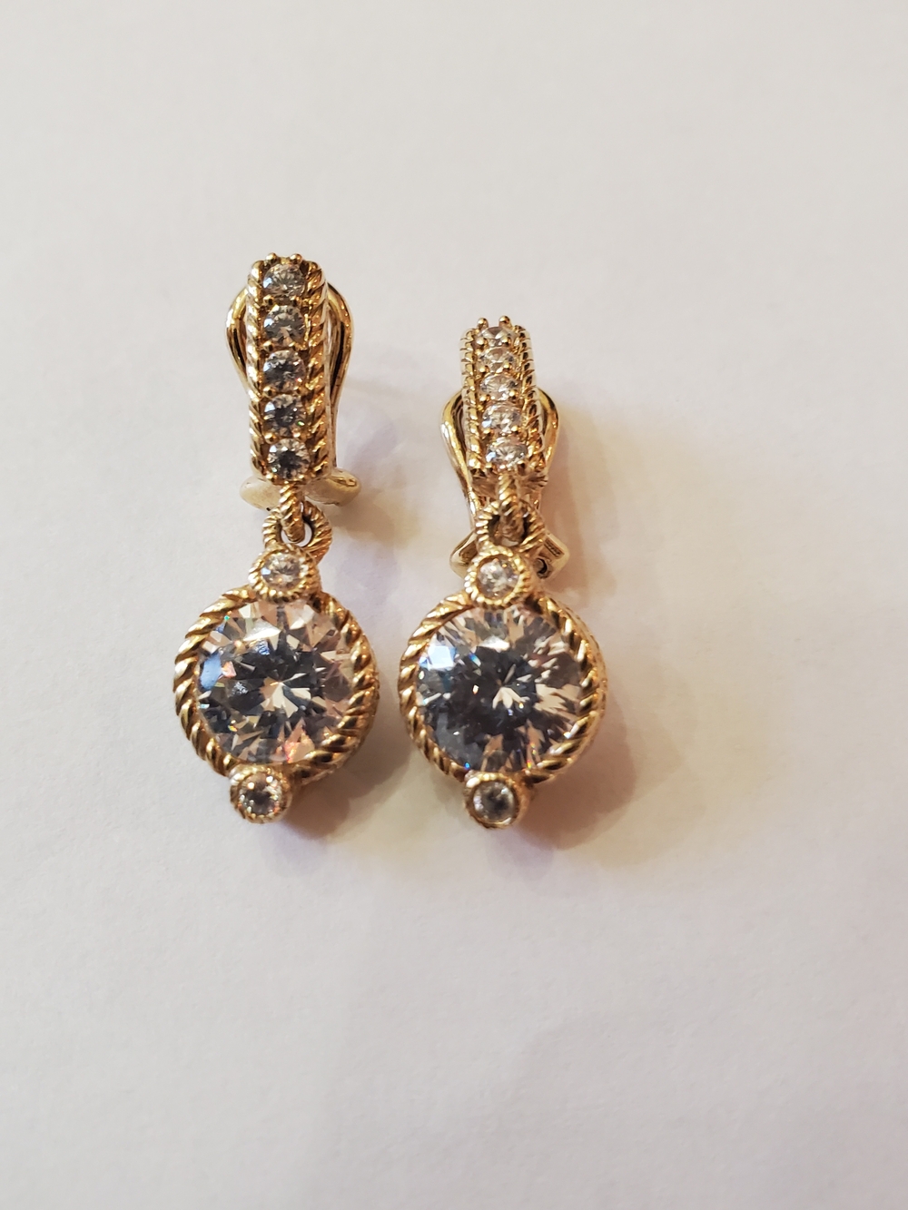 Judith Ripka Diamonique Drop Earrings